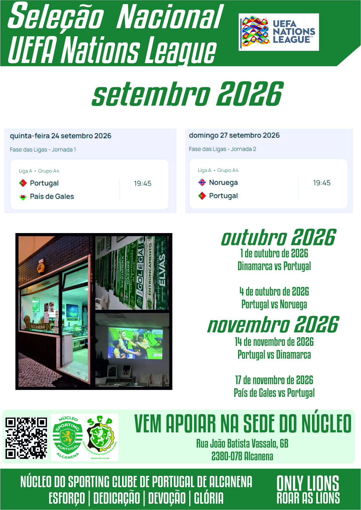 Transmissões televisivas – SET 2026 | UEFA Nations League